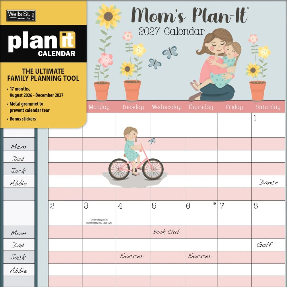 Moms 2027 Plan It Wall Calendar by Cindy Revell Main Product Image