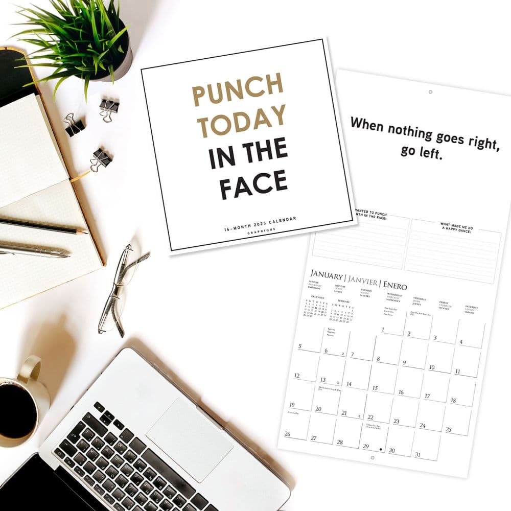 Punch Today in the Face 2025 Wall Calendar Second Alternate Image width=&quot;1000&quot; height=&quot;1000&quot;