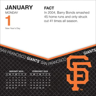 San Francisco Giants 2021 Calendar: Lang Companies, Inc