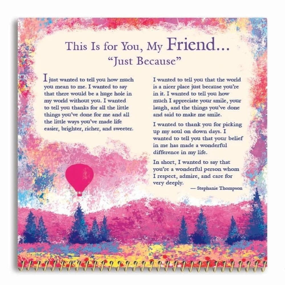 Friends Are The Most Special People In Life 2026 Mini Wall Calendar Sixth Alternate Image