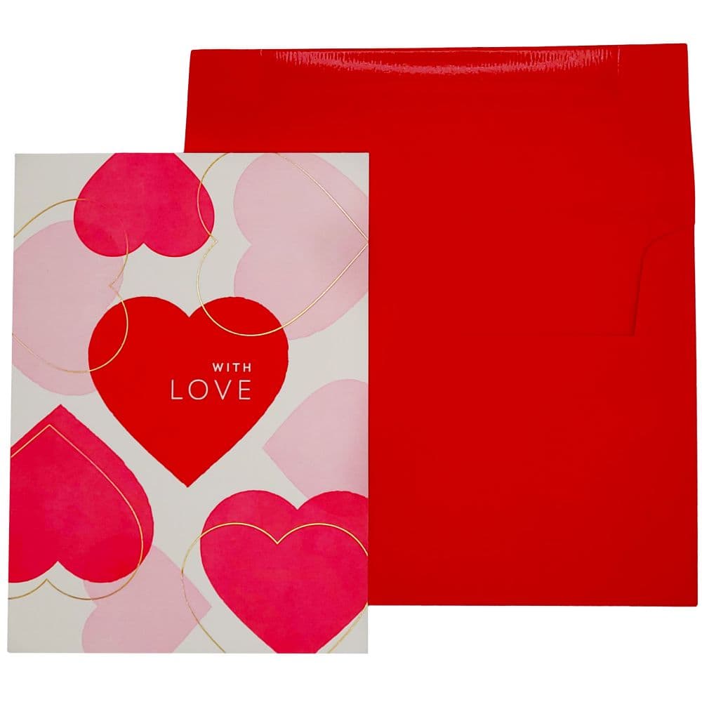 image Overlapping Hearts Valentine's Day Card