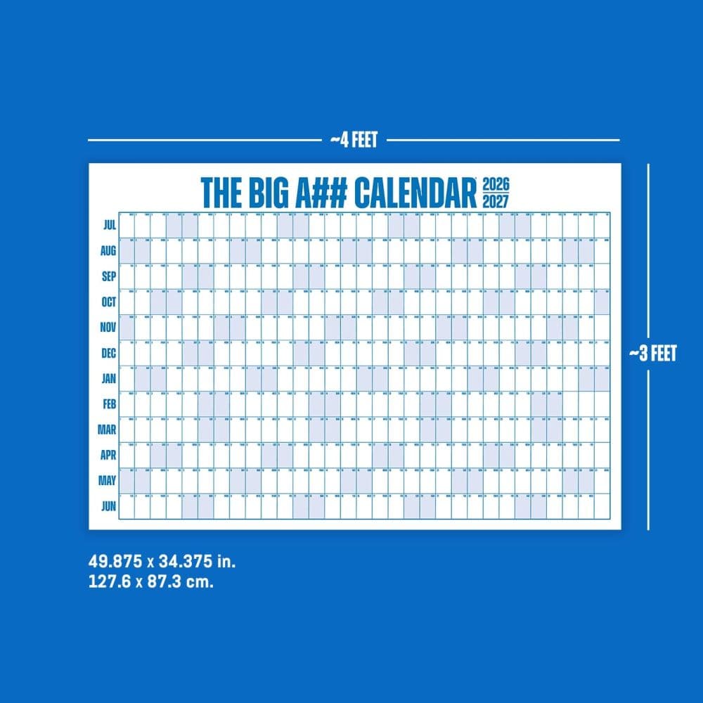 Big A## 2027 Academic Wall Calendar Blue First Alternate Image