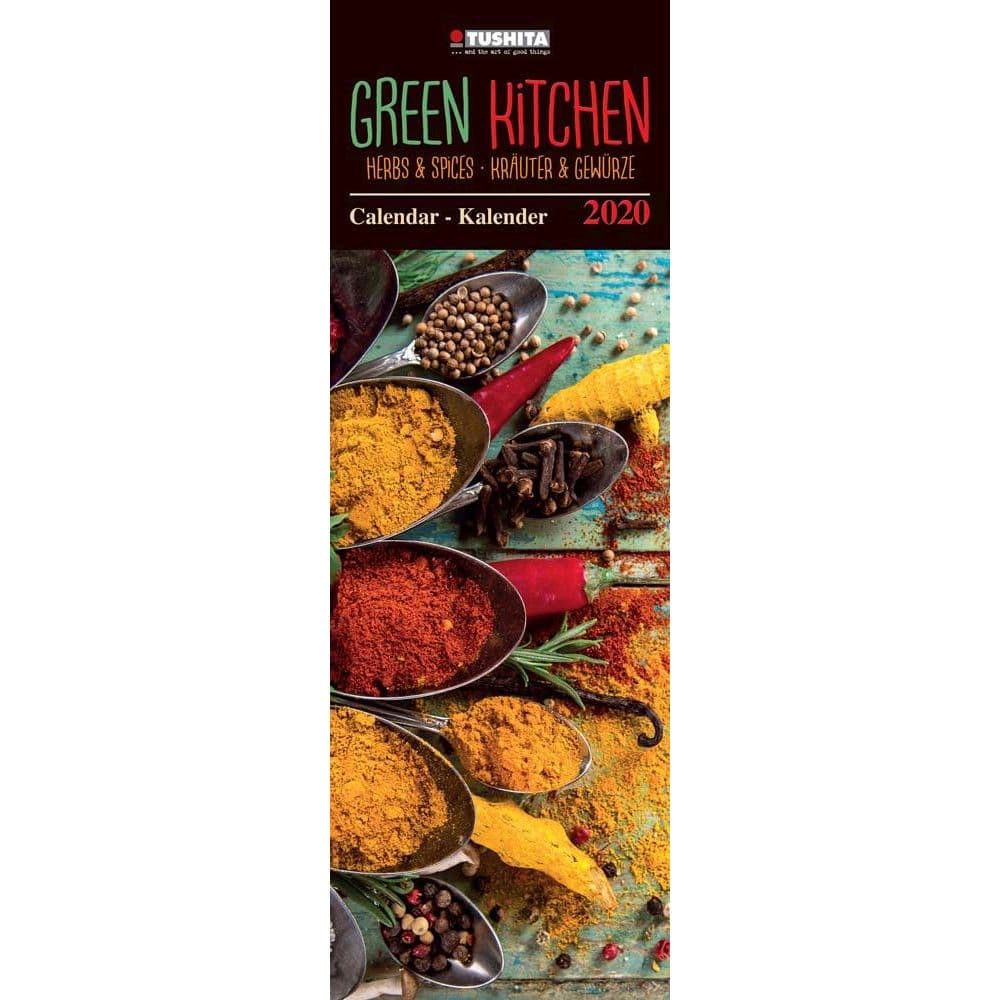 Green Kitchen Slim Wall Calendar