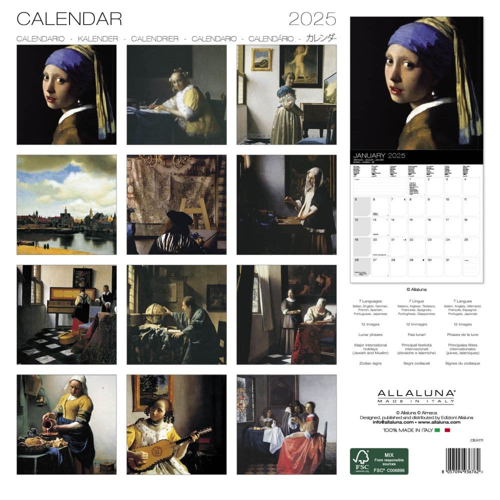 Vermeer 2025 Wall Calendar First Alternate Image width=&quot;1000&quot; height=&quot;1000&quot;