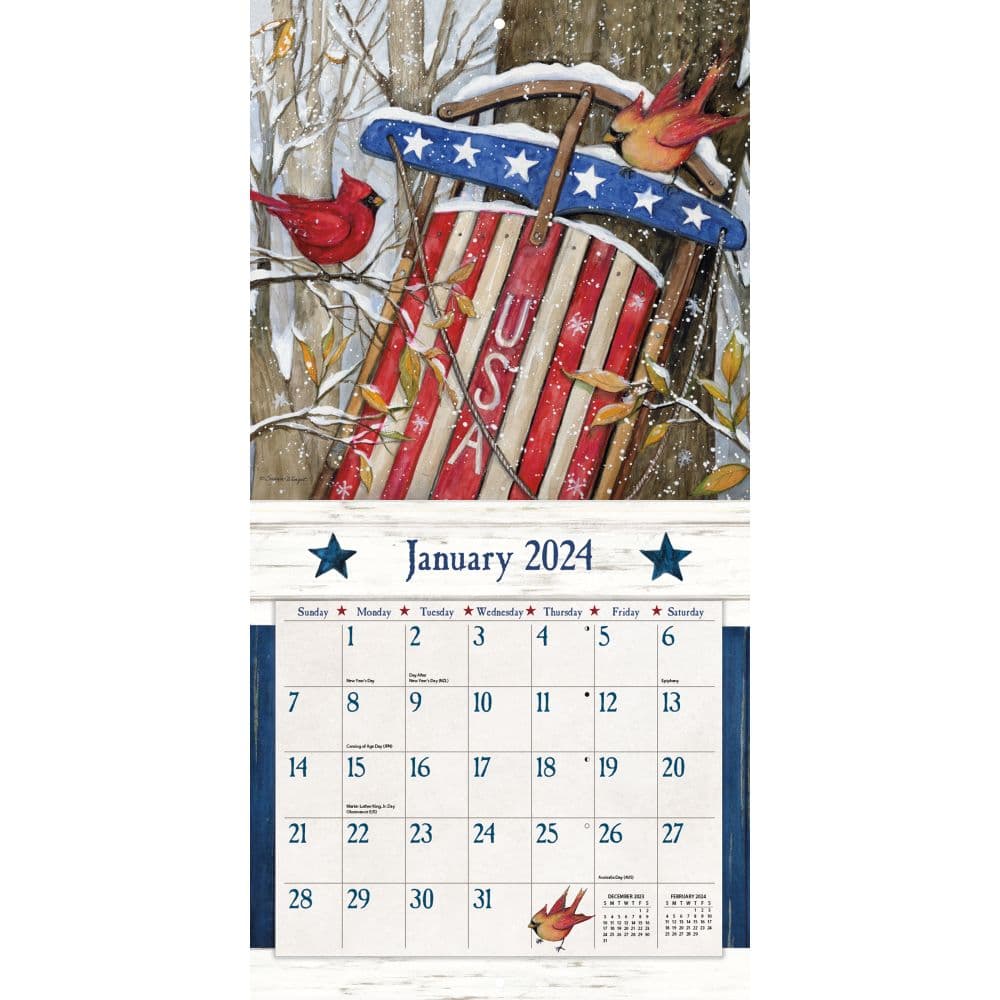 Stars and Stripes 2024 Wall Calendar Second Alternate Image width=&quot;1000&quot; height=&quot;1000&quot;