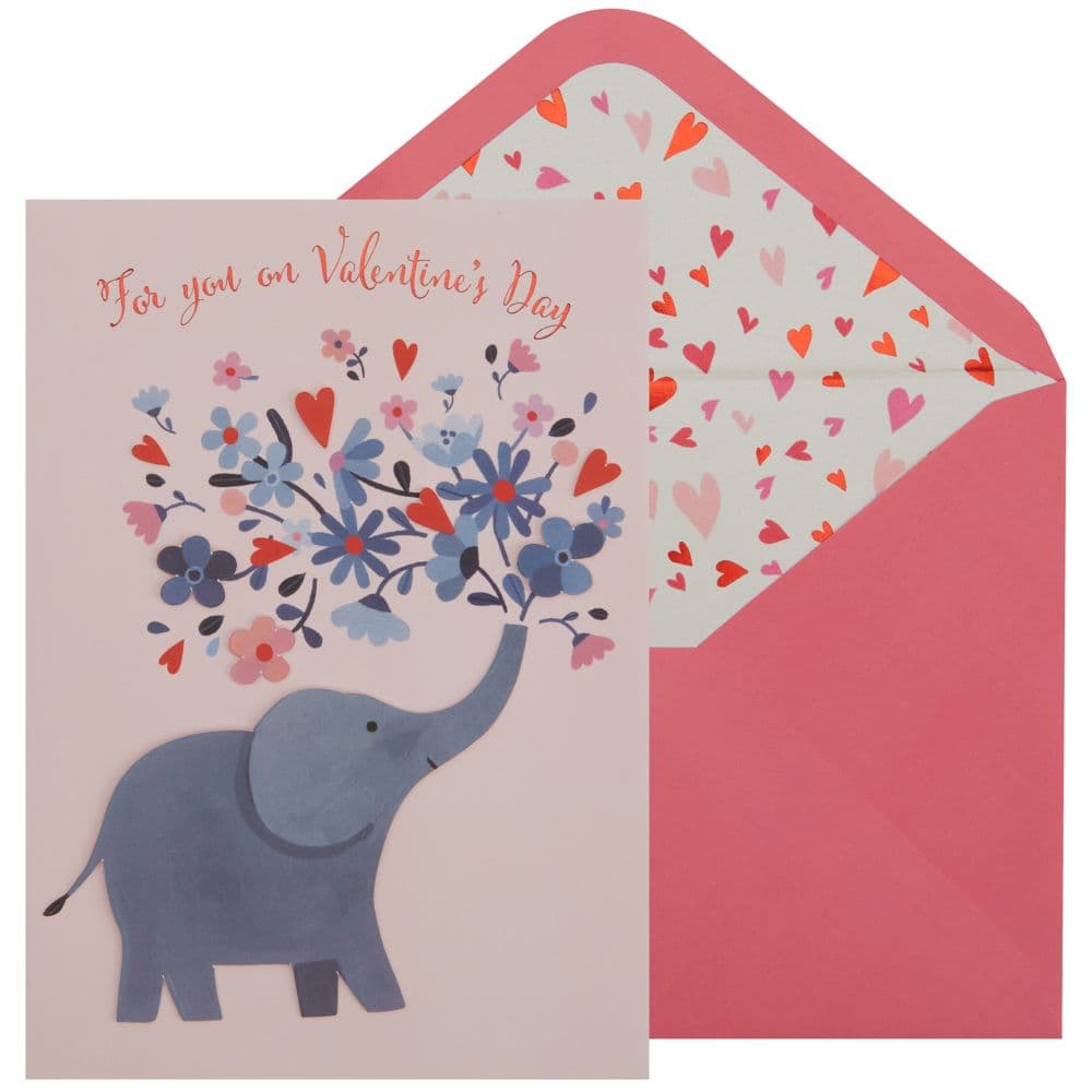 Elephant and Hearts Valentine&#39;s Day Card Main Product Image width=&quot;1000&quot; height=&quot;1000&quot;