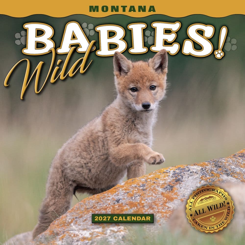 Montana Wild Babies 2027 Mini Wall Calendar Main Product Image