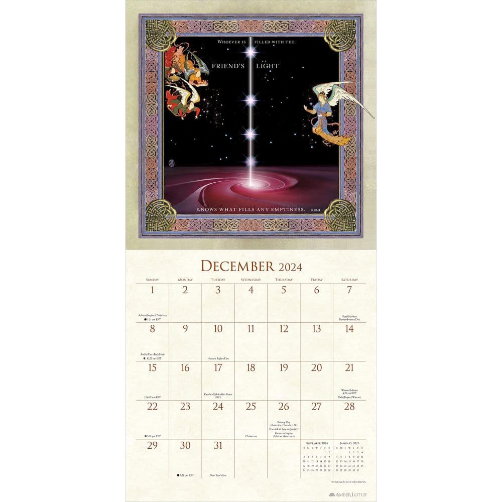 Rumi Illuminated 2024 Wall Calendar