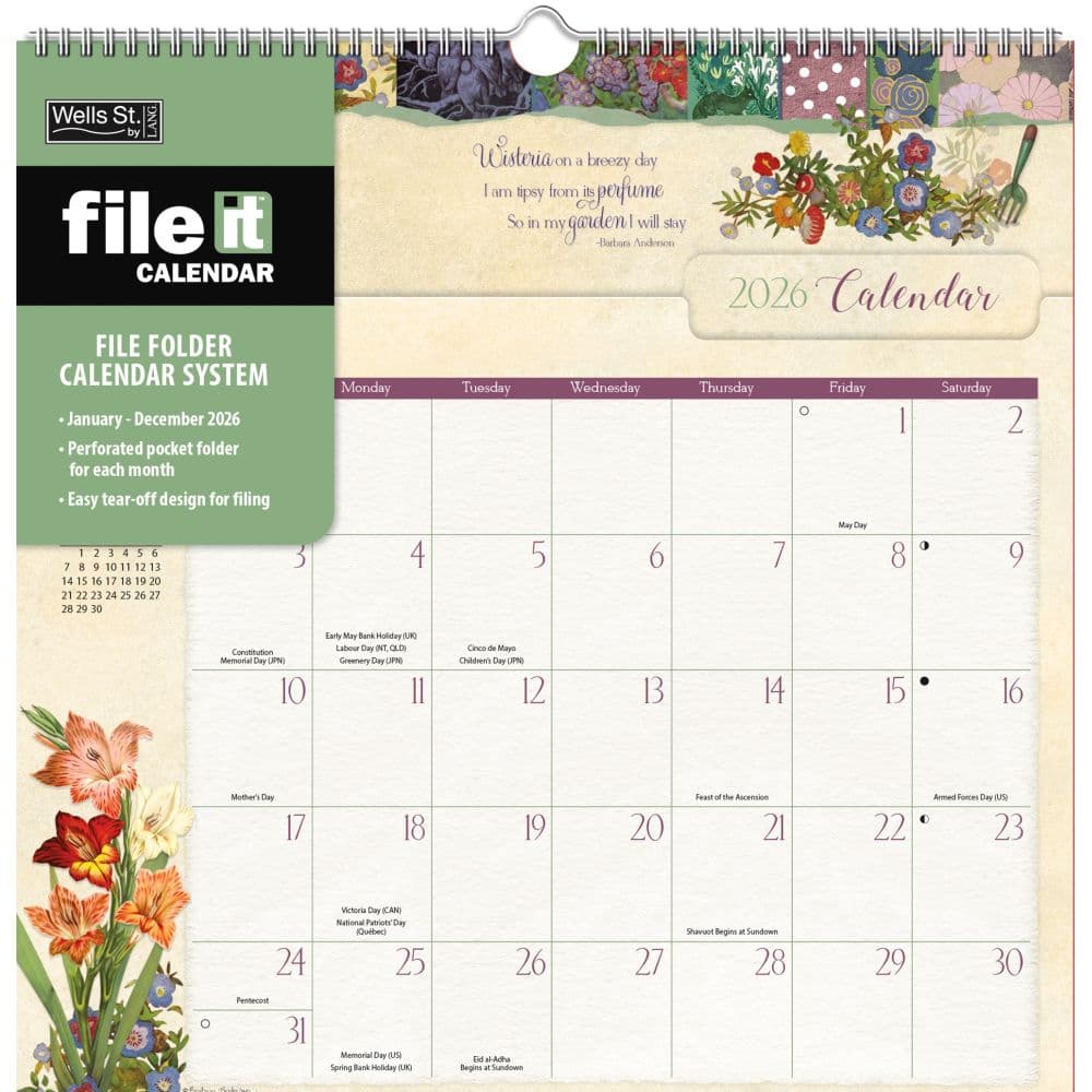 Botanical Gardens File It 2026 Wall Calendar_Main Image