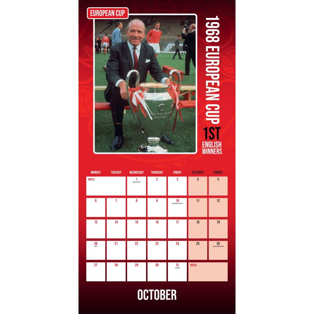 Manchester United 2025 Wall Calendar Third Alternate Image