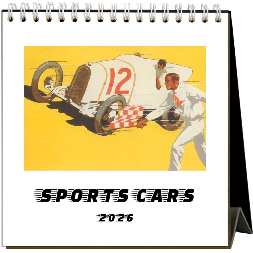 Sports Cars 2026 Easel Desk Calendar Main Product Image