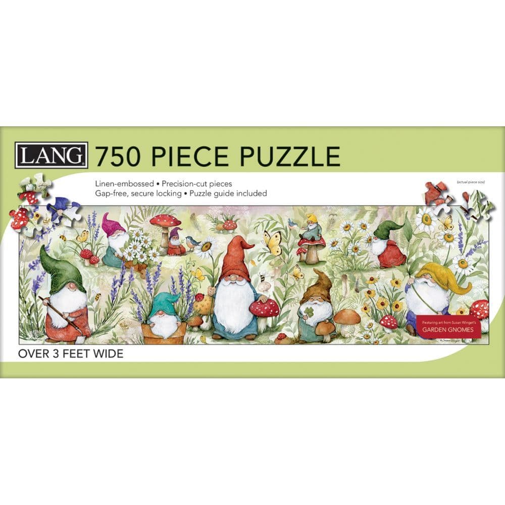 Garden Gnomes 750 Piece Panoramic Puzzle Alternate Image 1