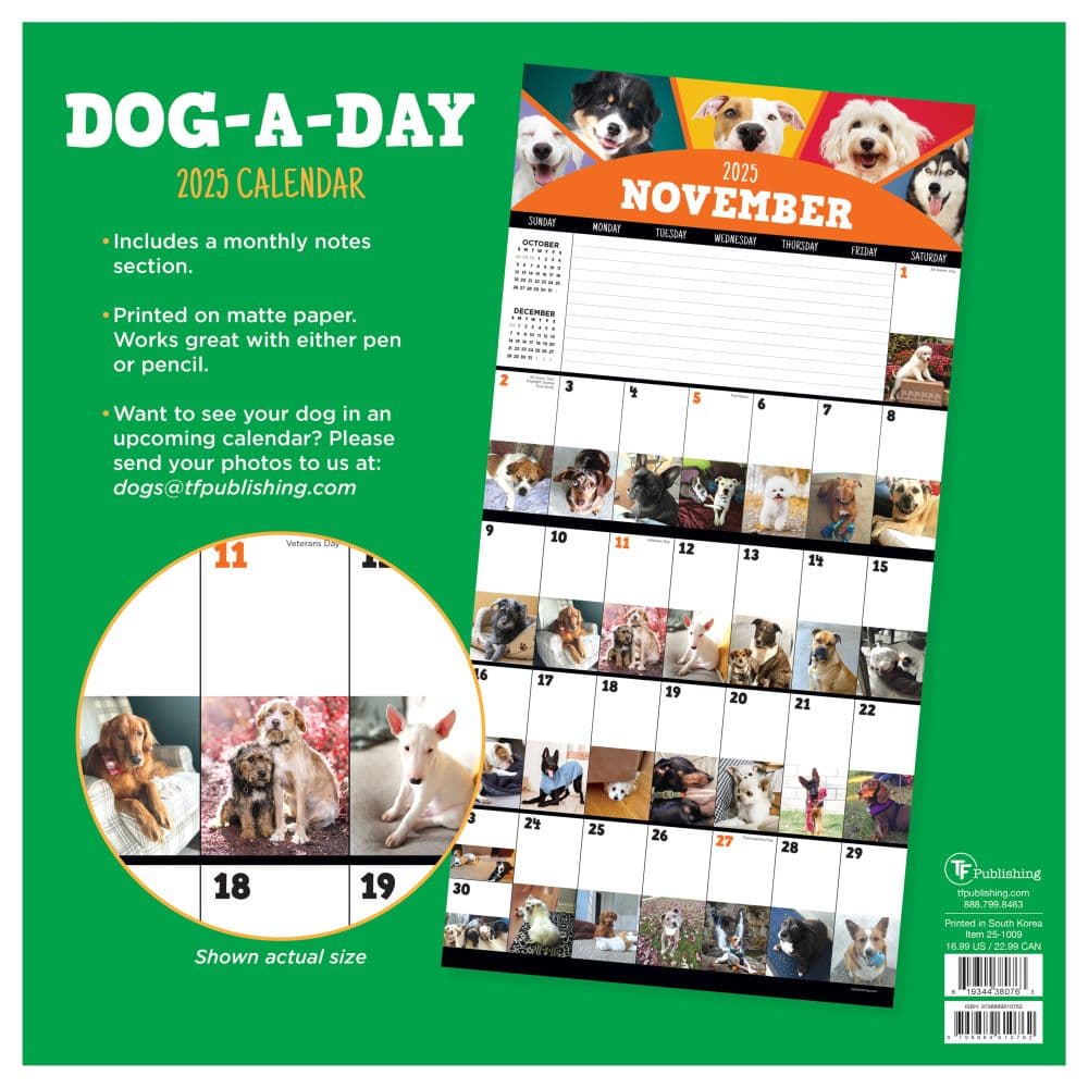 Dog A Day 2025 Wall Calendar First Alternate Image