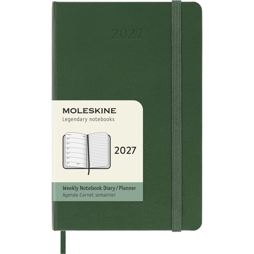 Moleskine Myrtle Green Pocket Hard Cover 2027 Weekly Planner Main Product Image