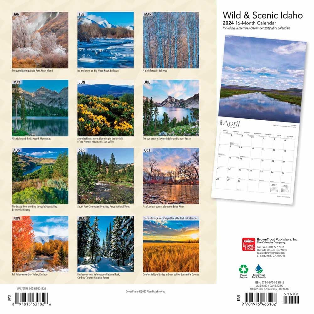 Idaho Wild and Scenic 2024 Wall Calendar