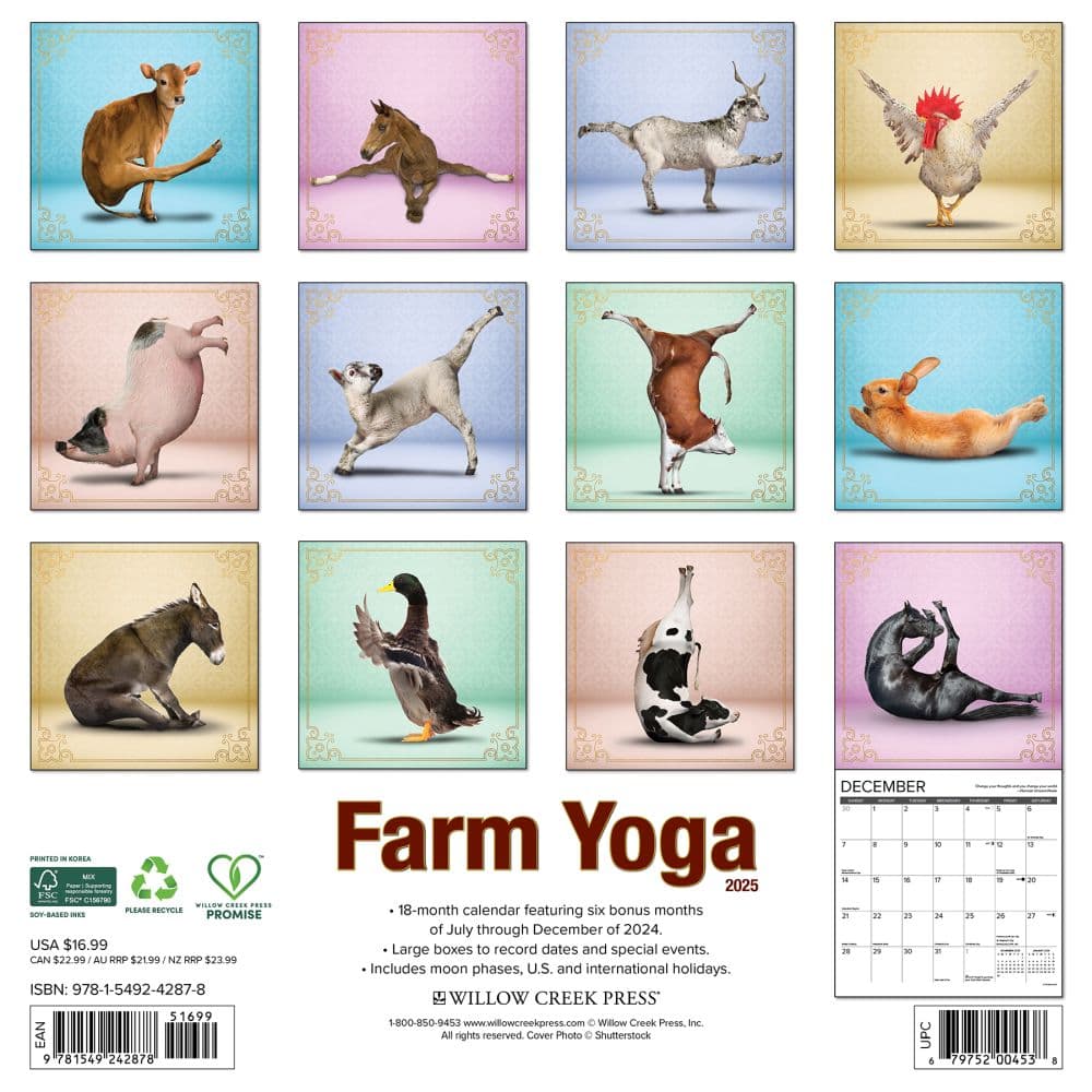 Farm Yoga 2025 Wall Calendar First Alternate Image width=&quot;1000&quot; height=&quot;1000&quot;