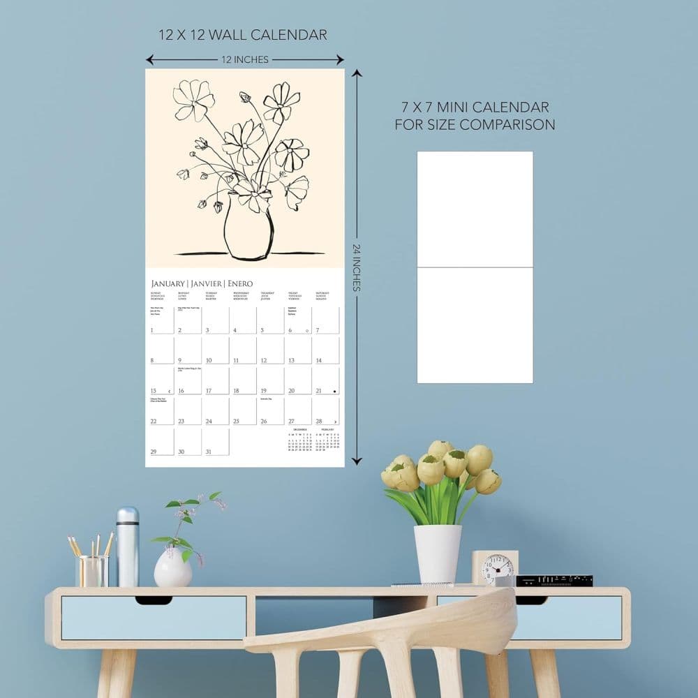 Floral Ink 2024 Wall Calendar Fifth Alternate Image width=&quot;1000&quot; height=&quot;1000&quot;