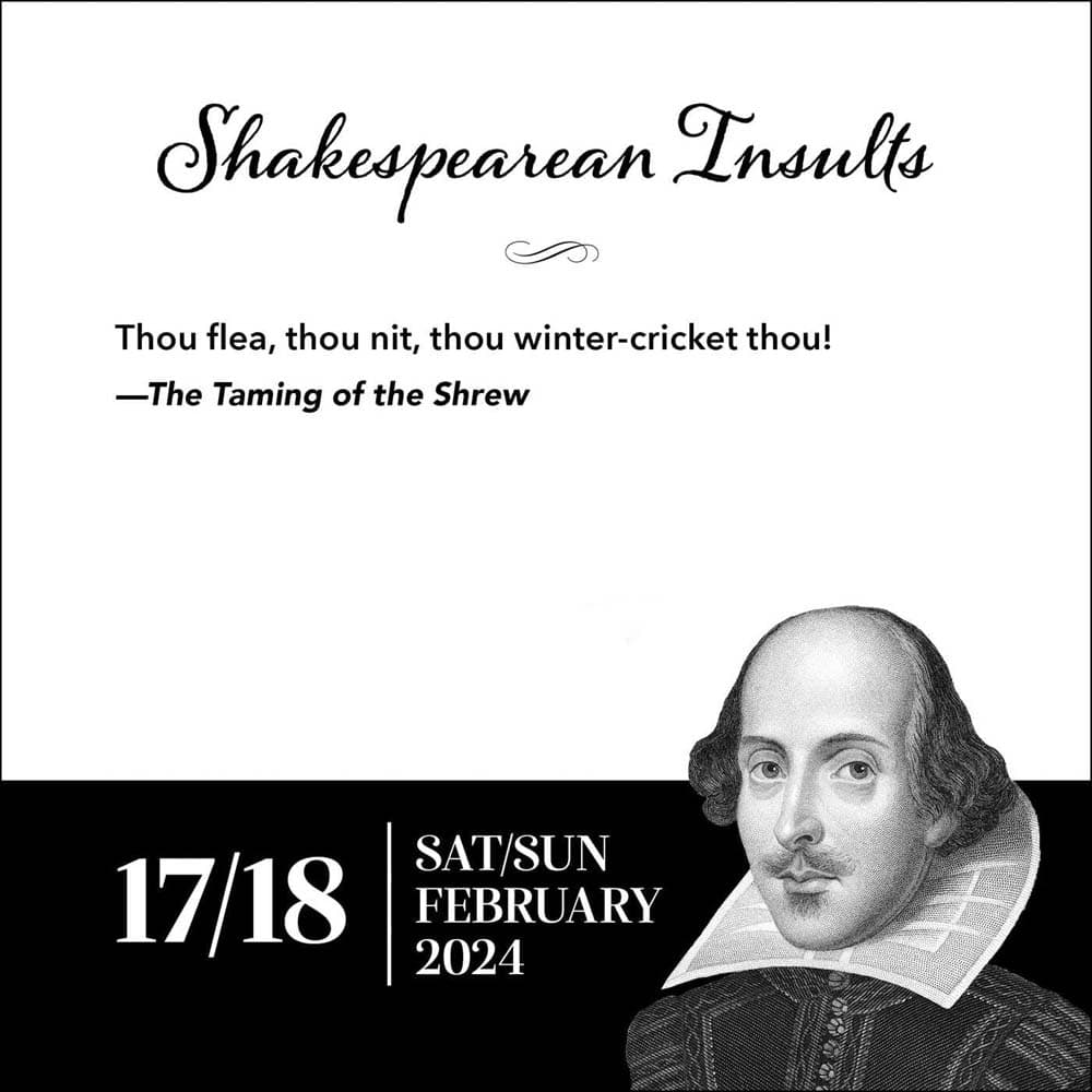 Shakespearean Insults 2024 Desk Calendar