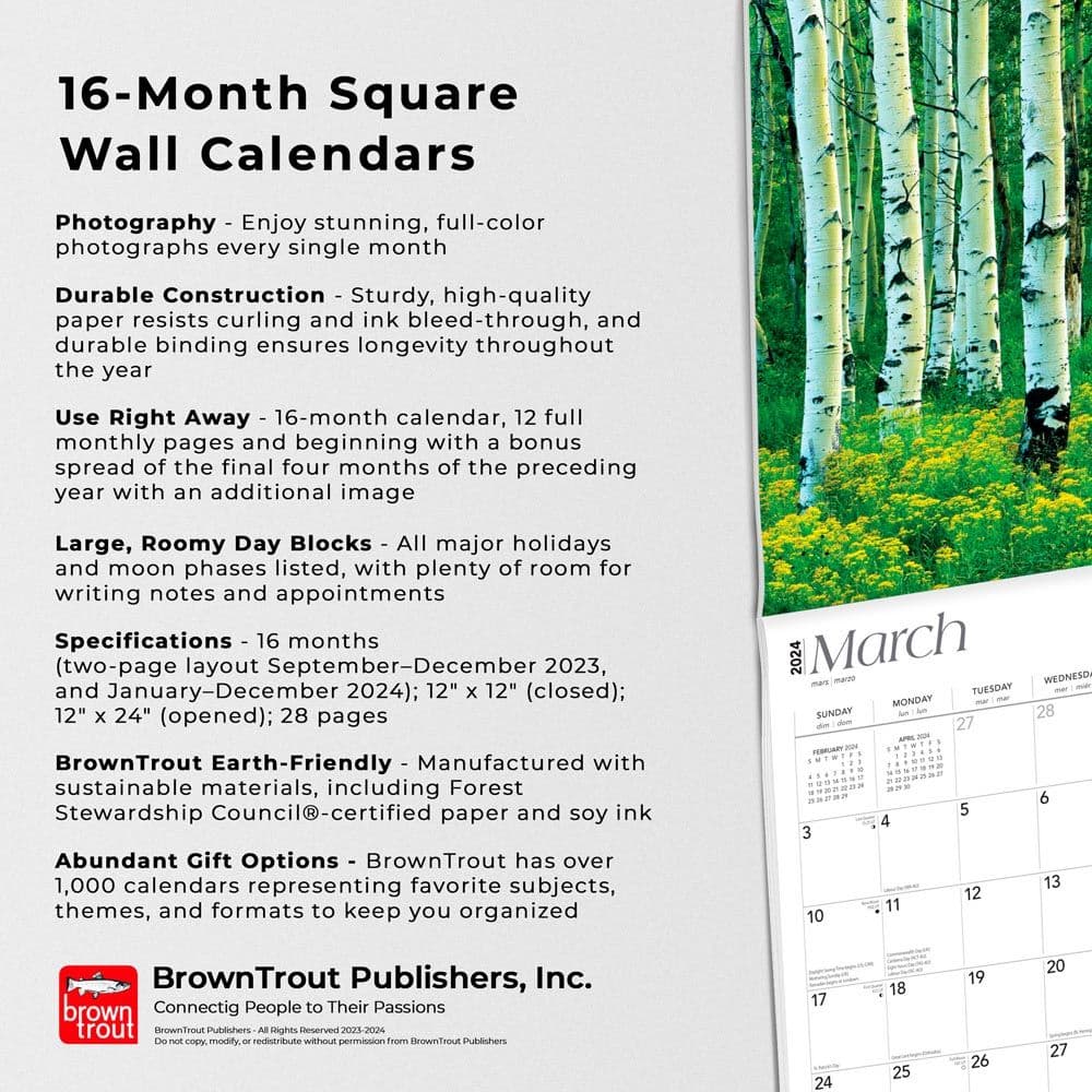 Rocky Mountain Wilderness 2024 Wall Calendar