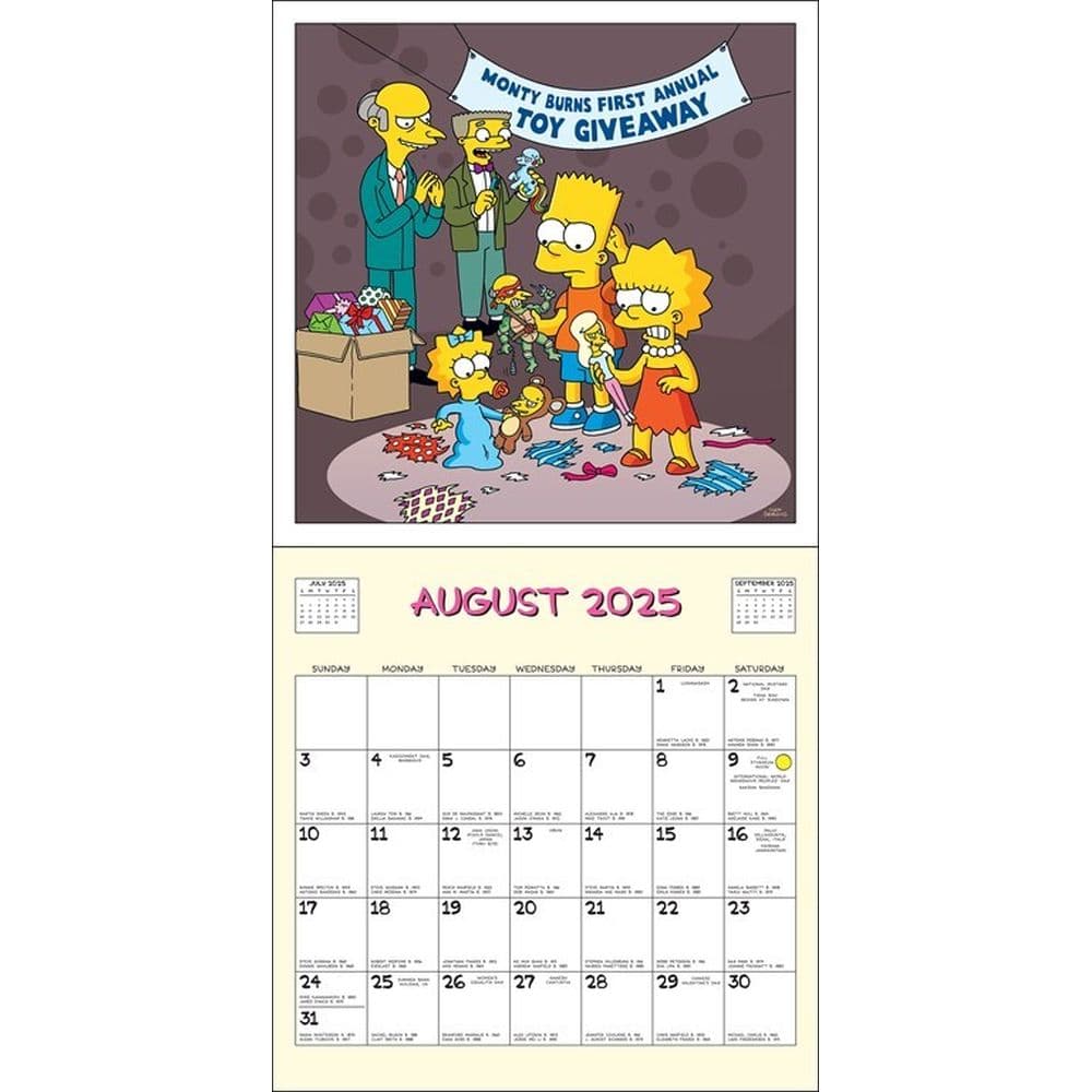 Simpsons 2025 Wall Calendar