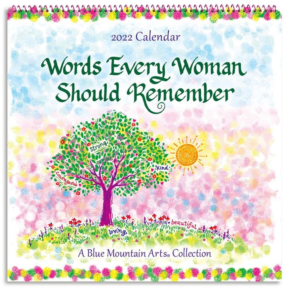 Words Every Woman Should Remember 2022 Wall Calendar
