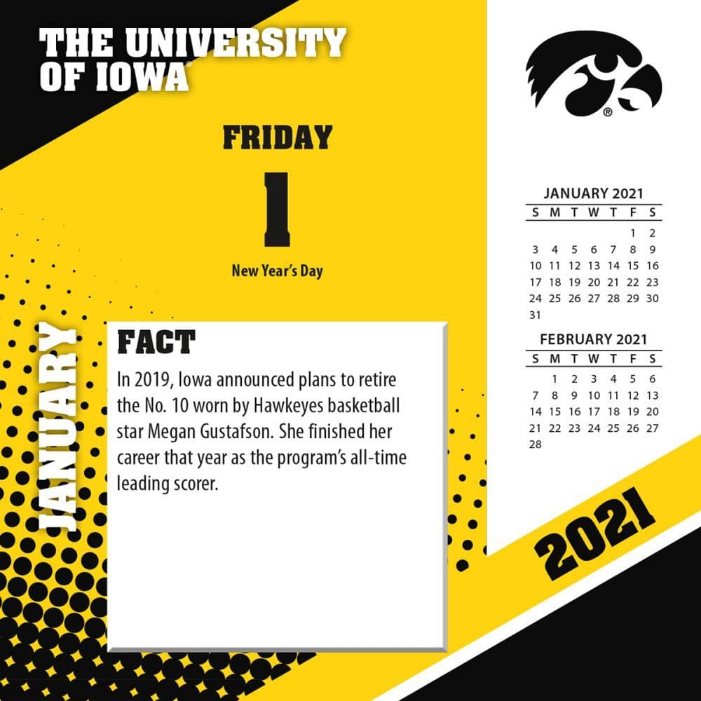 Iowa Hawkeyes Desk Calendar