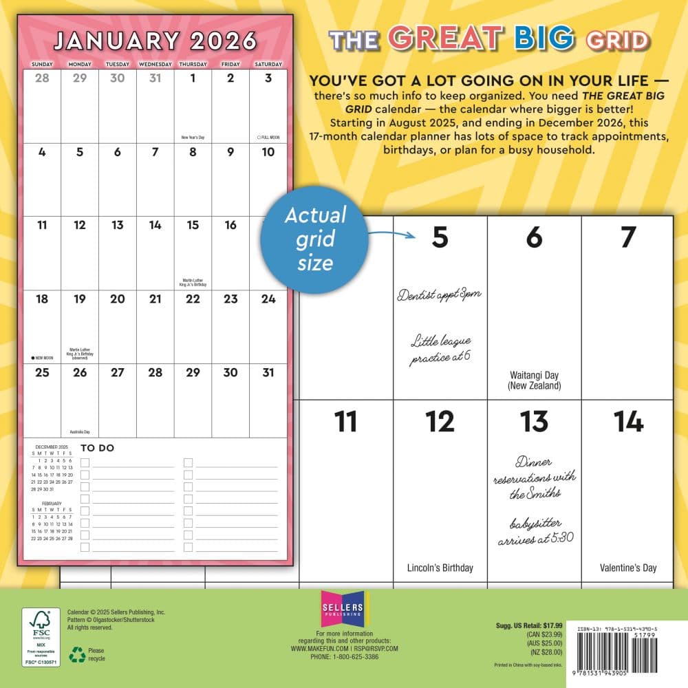 The Great Big Grid 2026 Wall Calendar First Alternate Image