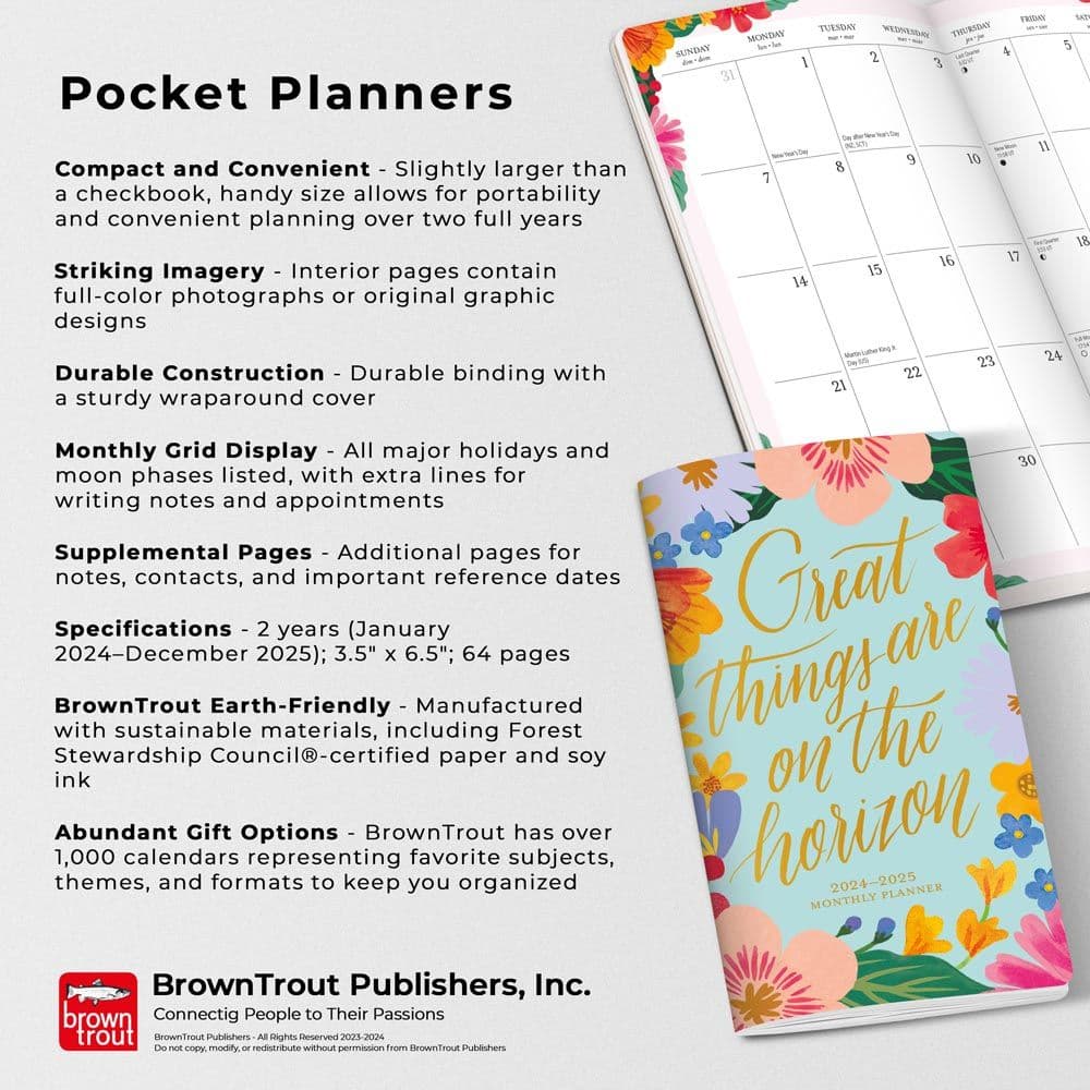 Believe in Yourself 2 Year 2024 Pocket Planner Fourth Alternate Image width=&quot;1000&quot; height=&quot;1000&quot;
