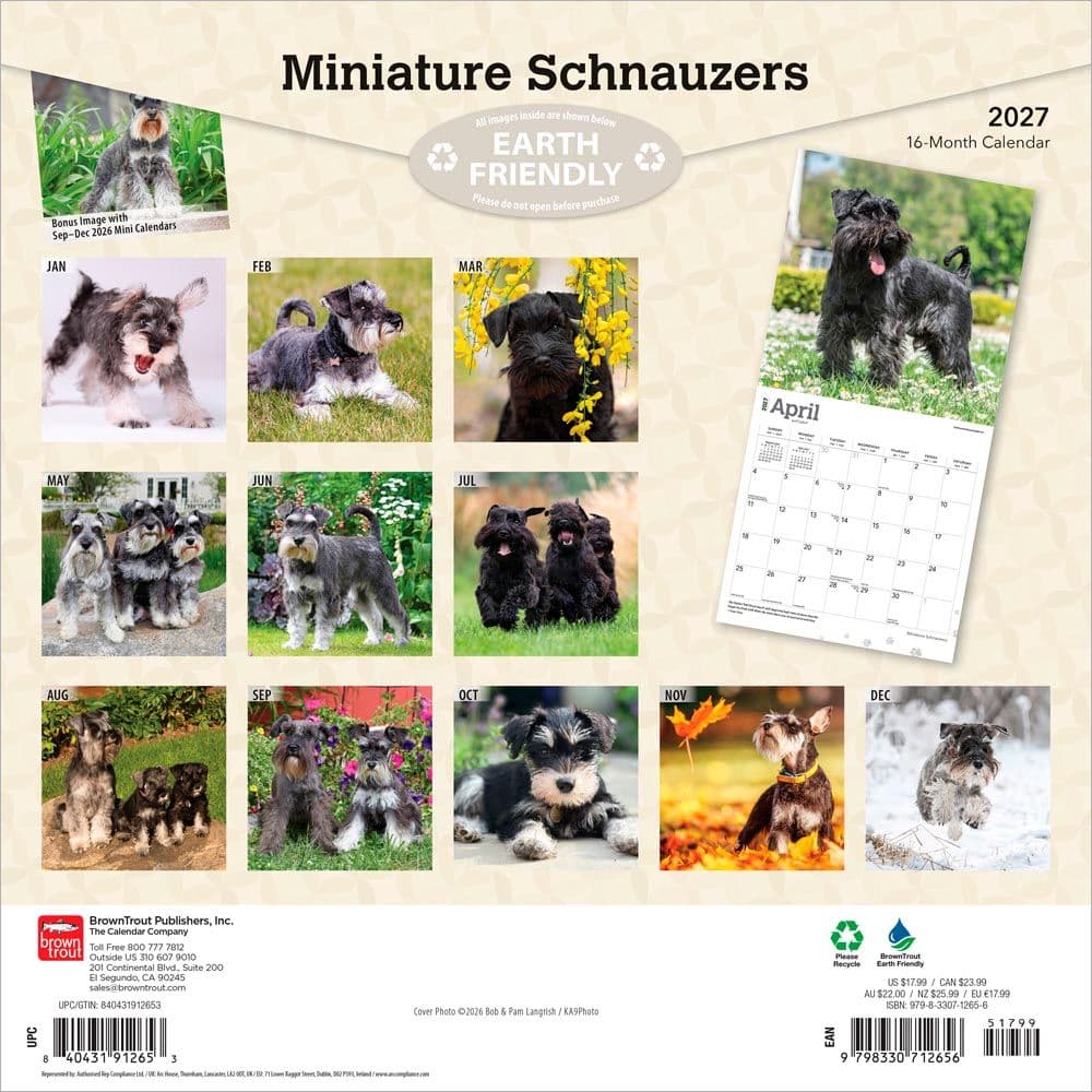 Schnauzers 2027 Wall Calendar First Alternate Image