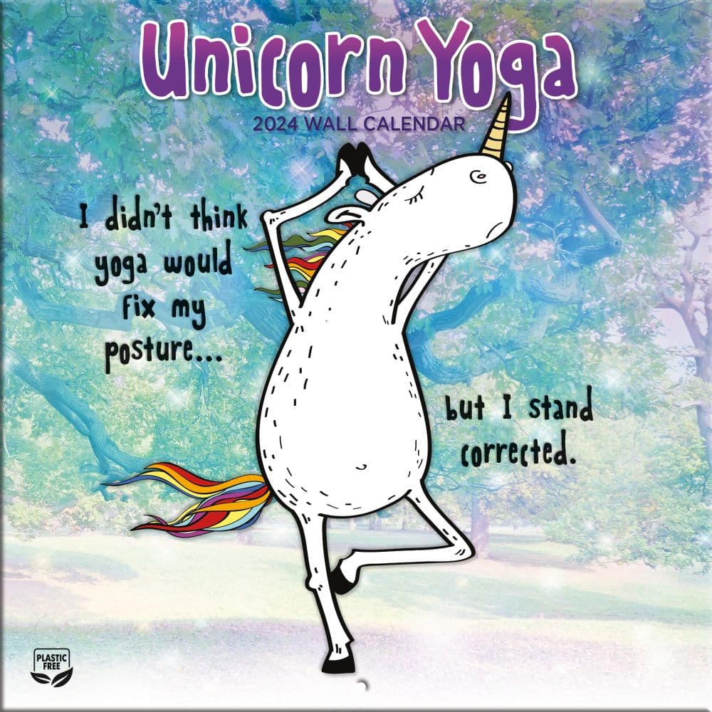 Unicorn Yoga 2024 Mini Wall Calendar Main Image