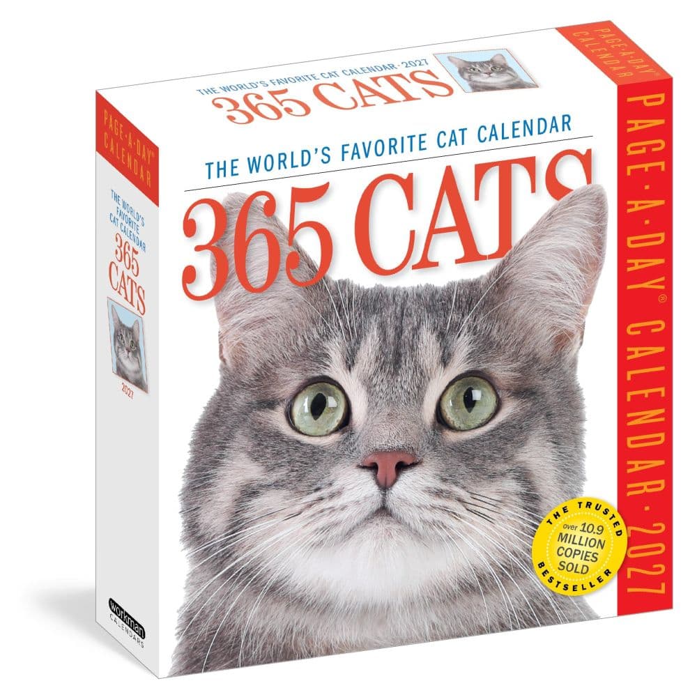 365 Cats 2027 Page-A-Day Desk Calendar Main Product Image