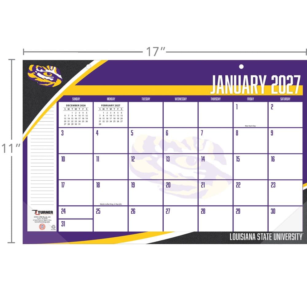LSU Tigers 2027 Desk Pad 17" X 11" Third Alternate 
Image