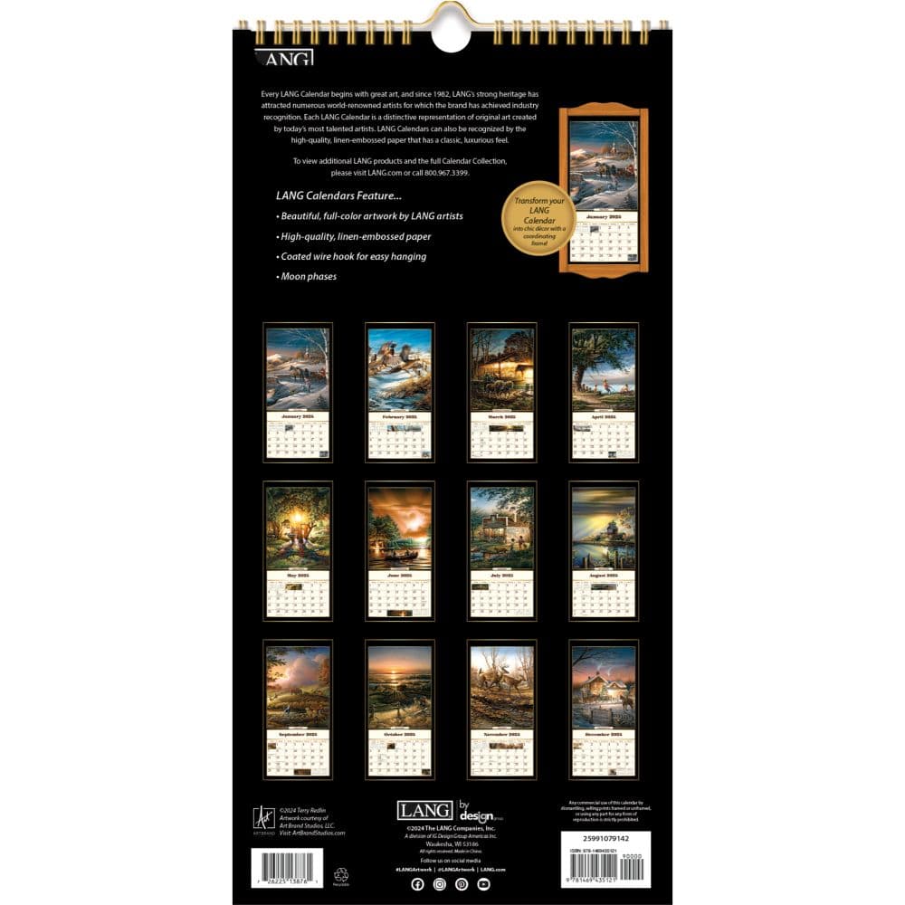 Terry Redlin 2025 Vertical Wall Calendar