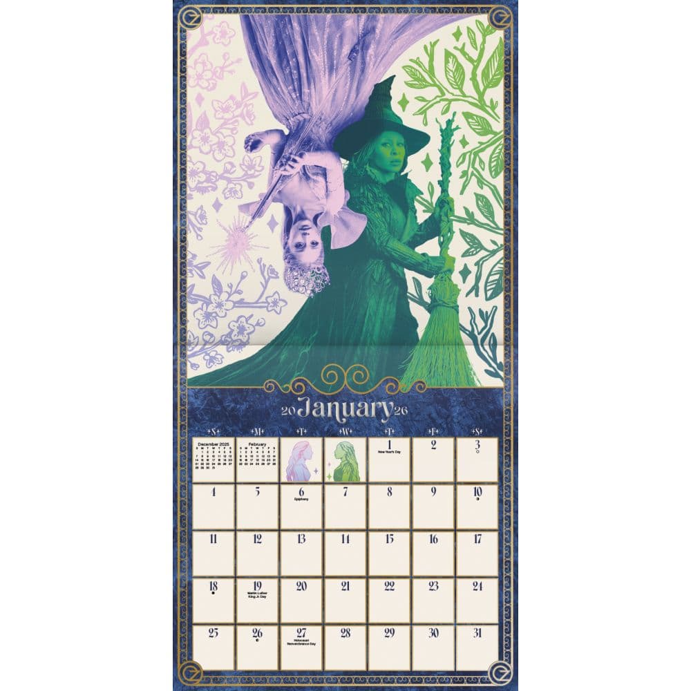 Wicked For Good Exclusive with Print 2026 Wall Calendar Second Alternate Image