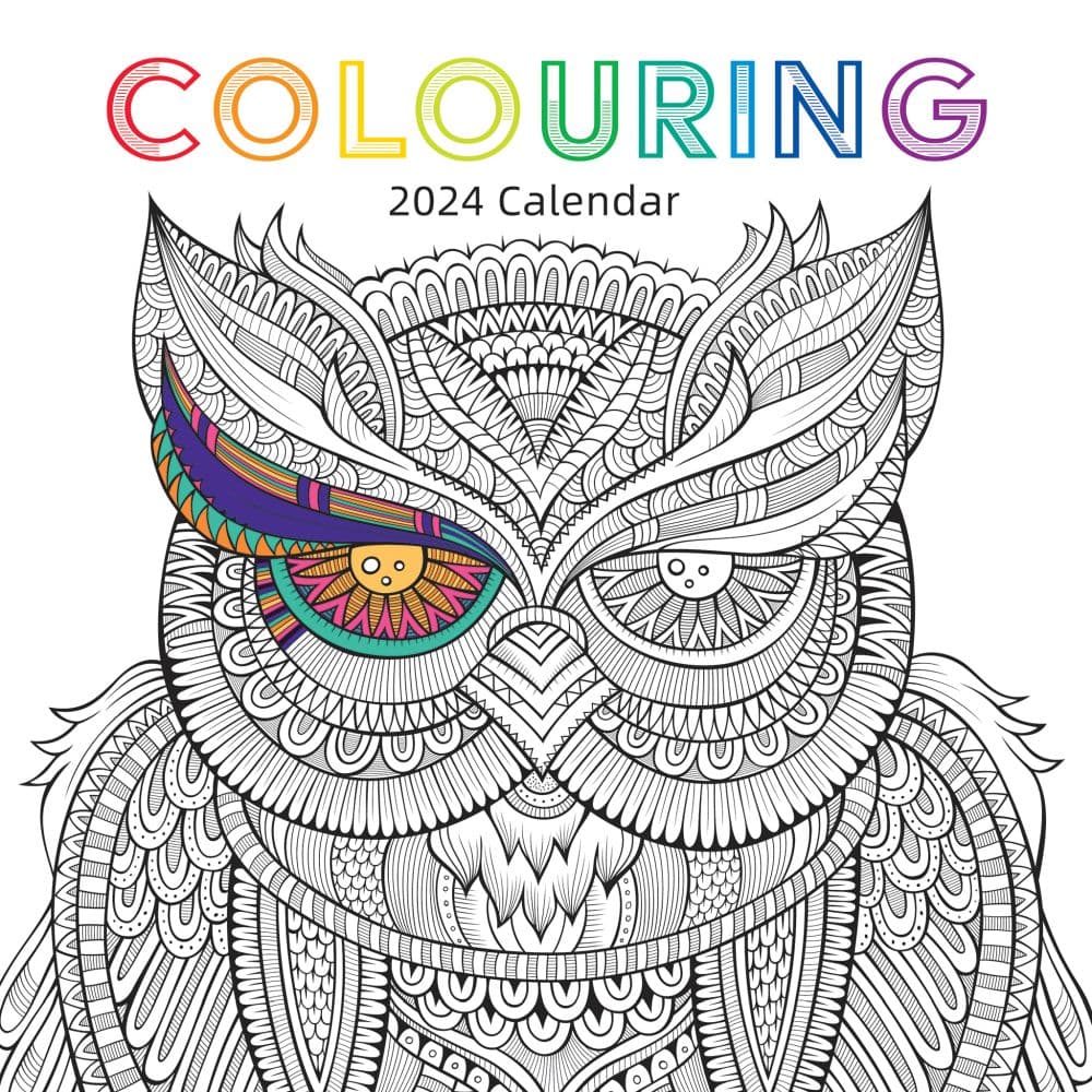 Colouring Calendar 2024 Wall Calendar Main Image