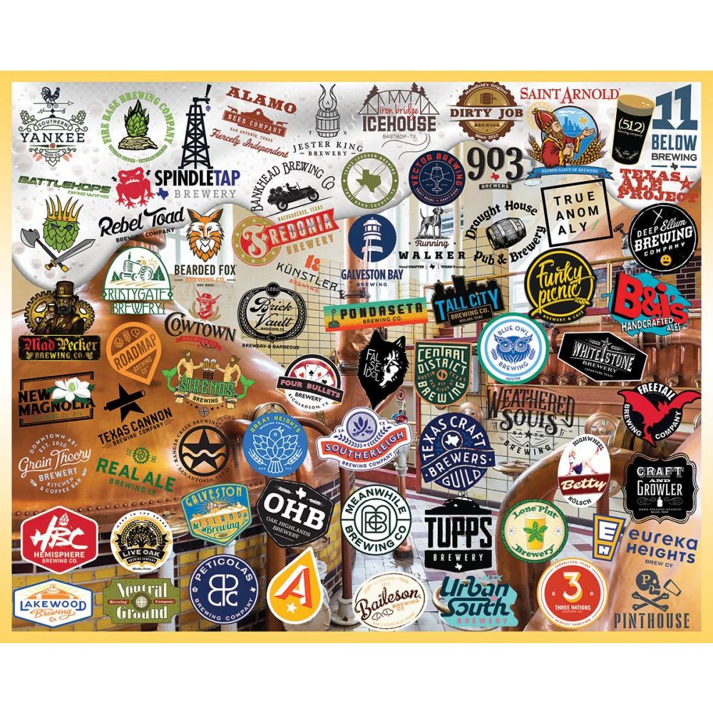 White Mountain Puzzles Texas Craft Beer 1000 Piece Puzzle