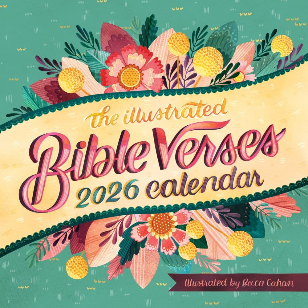Bible Verses Illustrated 2026 Wall Calendar Main Image