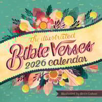 image Bible Verses Illustrated 2026 Wall Calendar Main Image