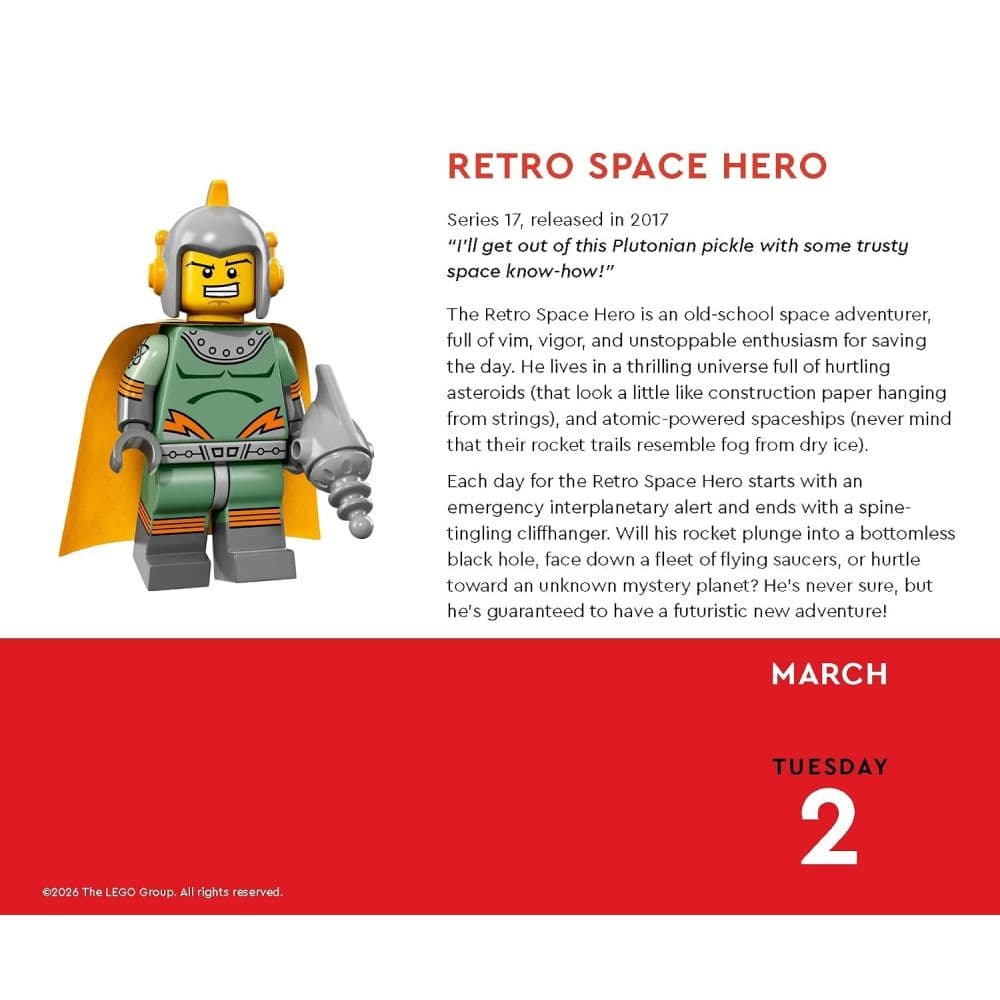 LEGO Mini Figure a Day 2027 Desk Calendar Fourth Alternate Image