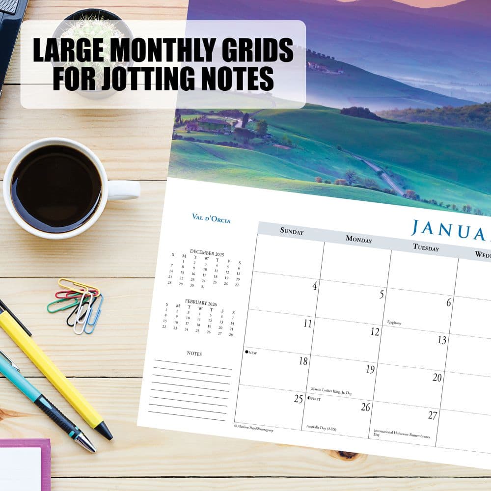 Italy Panoramic 2026 Wall Calendar Third Alternate Image