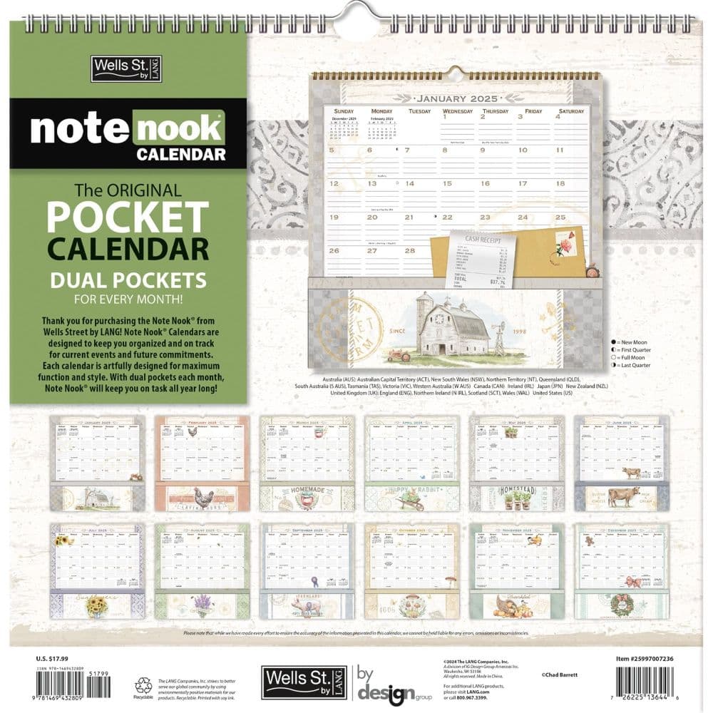 Farm Fresh by Chad Barrett 2025 Note Nook - Calendars.com