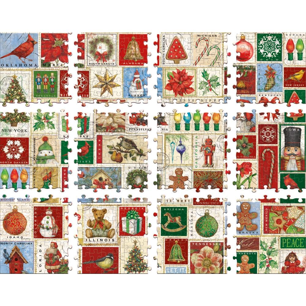 Vintage Stamps Countdown 500 Piece Puzzle Fourth Alternate Image