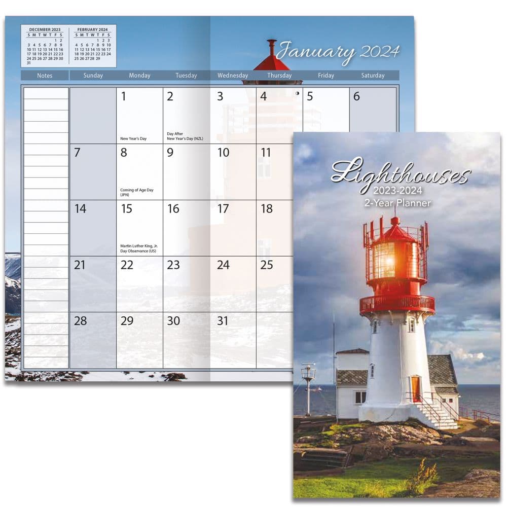 Lighthouses 2 Yr 2024 Pocket Planner Third Alternate Image width=&quot;1000&quot; height=&quot;1000&quot;