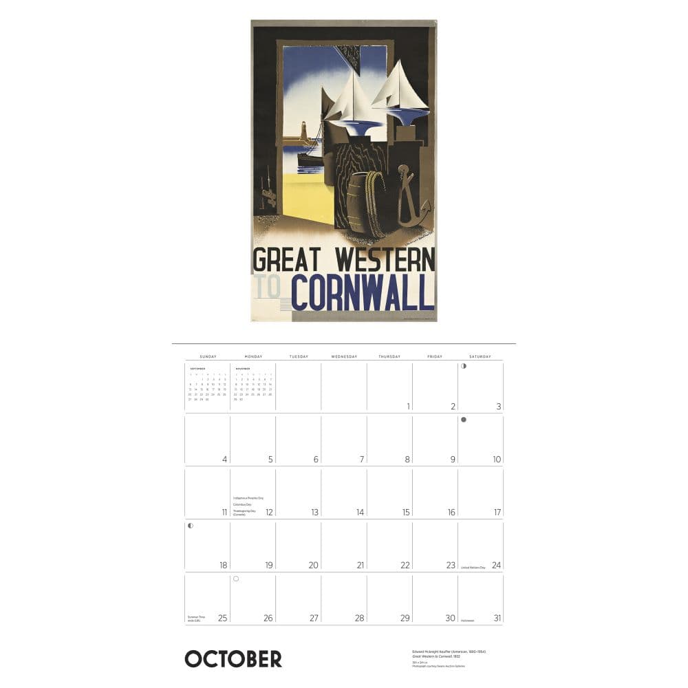 England by Rail Vintage Travel Posters 2026 Wall Calendar Fourth Alternate Image