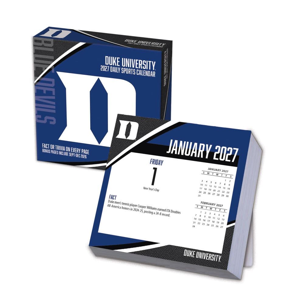 Duke Blue Devils 2027 Desk Calendar Main Product Image