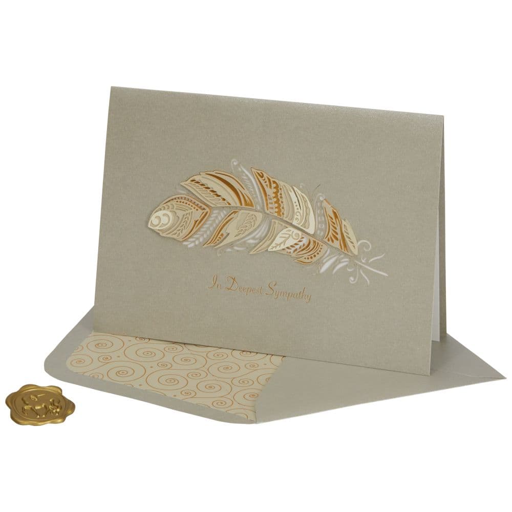 Feather Sympathy Card Seventh Alternate Image width="1000" height="1000"