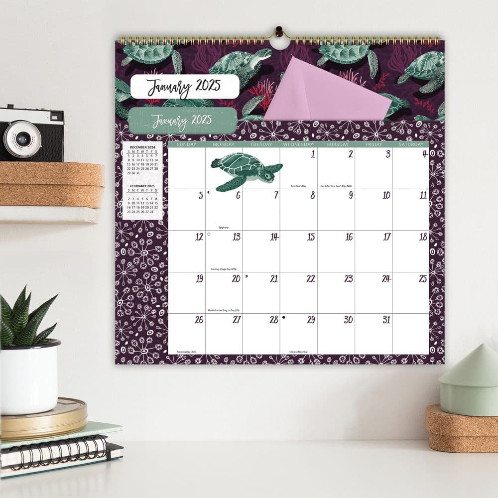 Flora and Fauna by Heather Dutton 2025 File It Wall Calendar