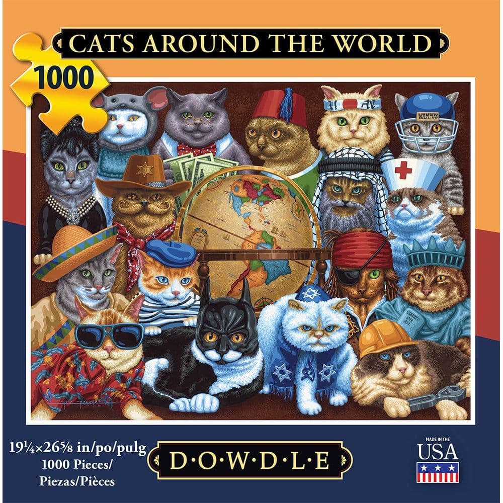 Cats Around the World 1000pc Puzzle Alternate Image 1