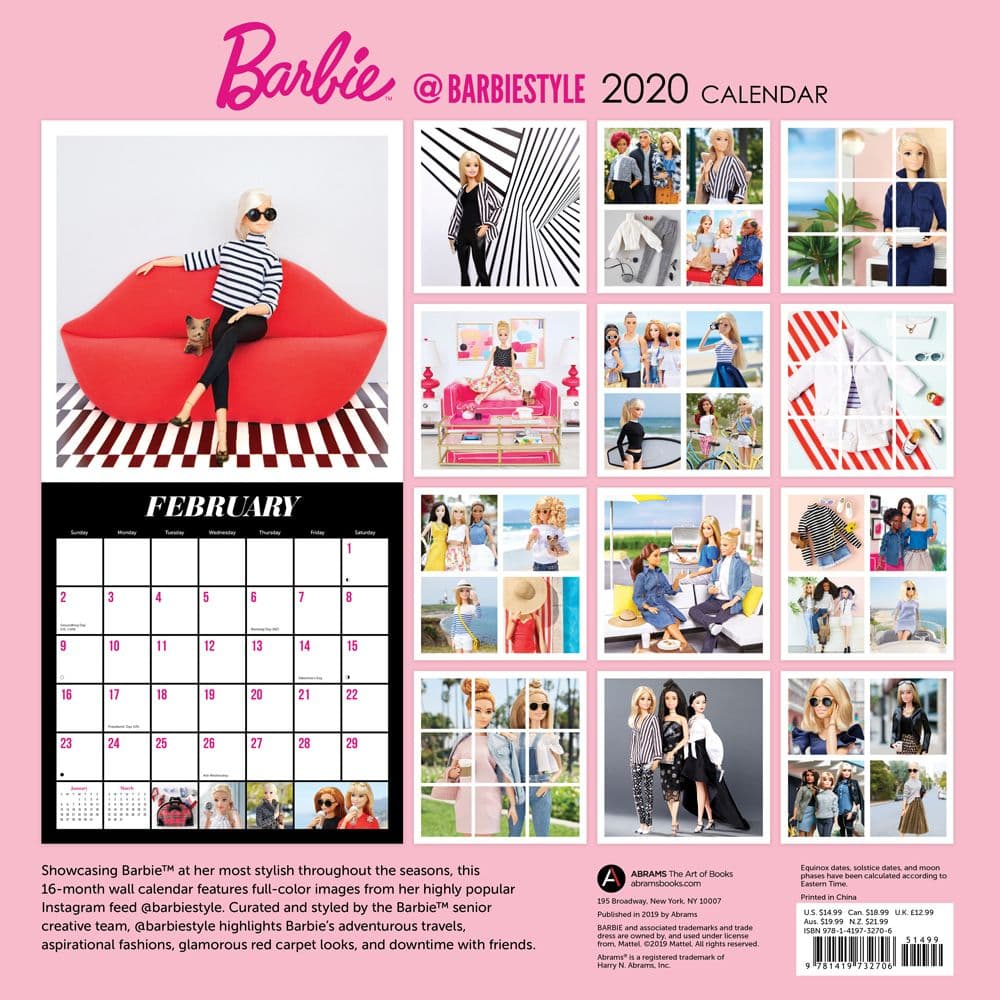 Barbie @Barbiestyle Wall Calendar - Calendars.com