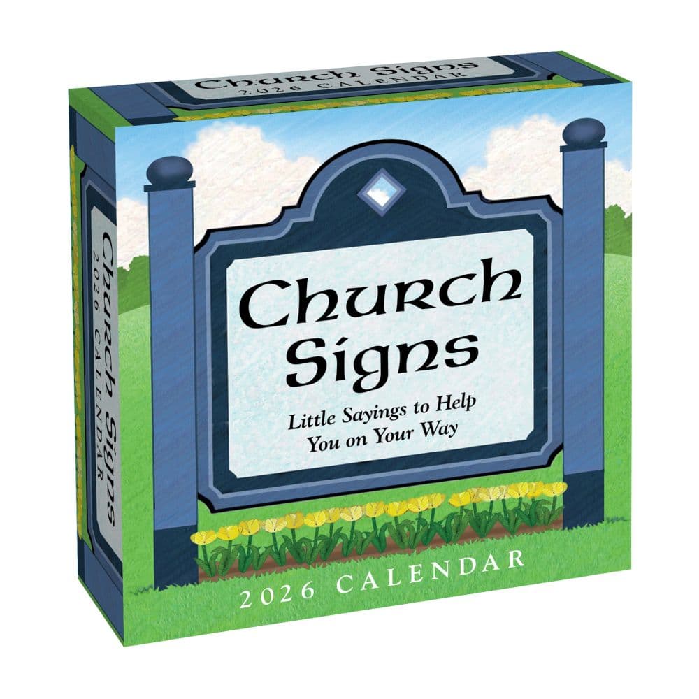 Church Signs 2026 Desk Calendar Main Image